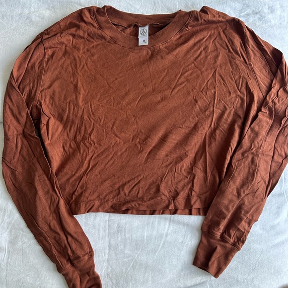Alternative Tops - Alternative Rust Long Sleeve Cropped Tee